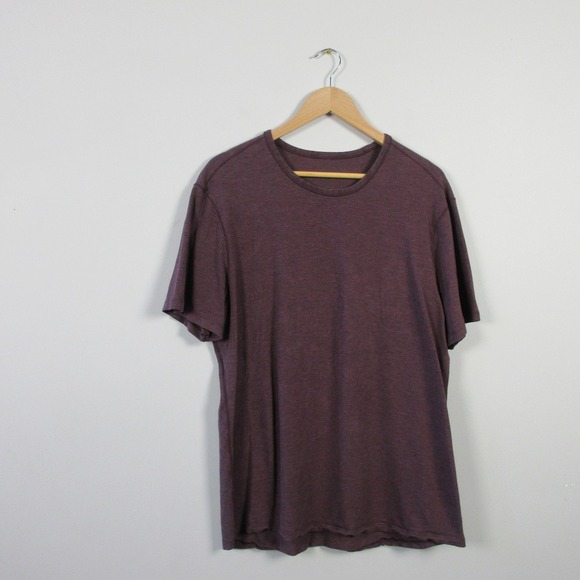 Lululemon 5 Year Basic Tee XL Men Purple Everyday Stretch Comfort Athleisure 188 - Picture 1 of 8